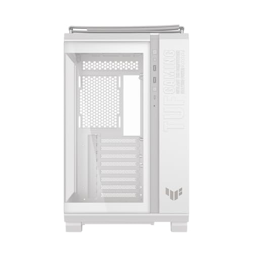 ASUS TUF Gaming GT501 White Edition Mid-Tower Computer Case for up to EATX Motherboards with 2 x USB 3.1 Front Panel, Smoked Tempered Glass, Steel Construction, and Four Case Fans