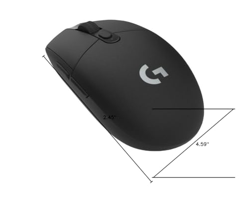 Logitech G305 LIGHTSPEED Wireless Gaming Mouse, Hero 12K Sensor, 12,000 DPI, Lightweight, 6 Programmable Buttons, 250h Battery Life, On-Board Memory, PC/Mac - Black