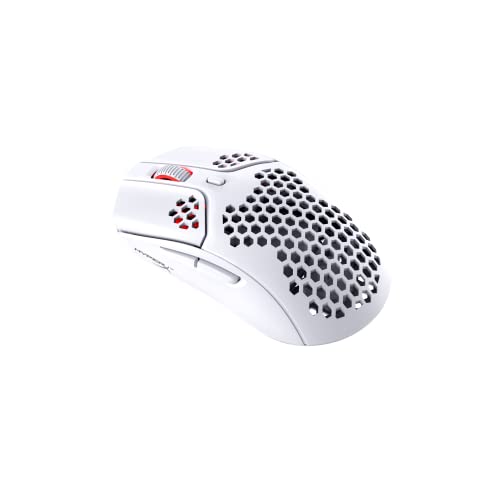 HyperX Pulsefire Haste - Ratón inalámbrico para juegos - Ultraligero, 61 g, duración de batería de 100 horas, conexión inalámbrica de 2,4 GHz, carcasa en forma de panal, diseño hexagonal, hasta 16 000 DPI, 6 botones programables - Negro, 4P5D7AA 