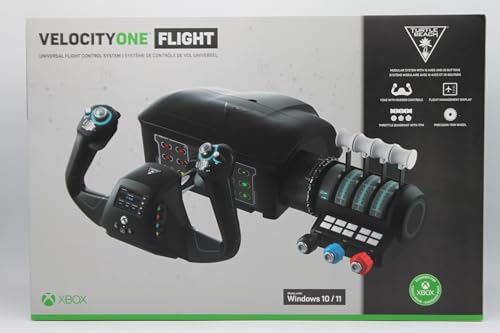 Sistema de control de vuelo universal VelocityOne de Turtle Beach: Xbox Series X y Xbox Series S, Xbox One y PC con Windows 10 y 11, con palanca de mando, cuadrante del acelerador, rueda de ajuste y controles del timón 