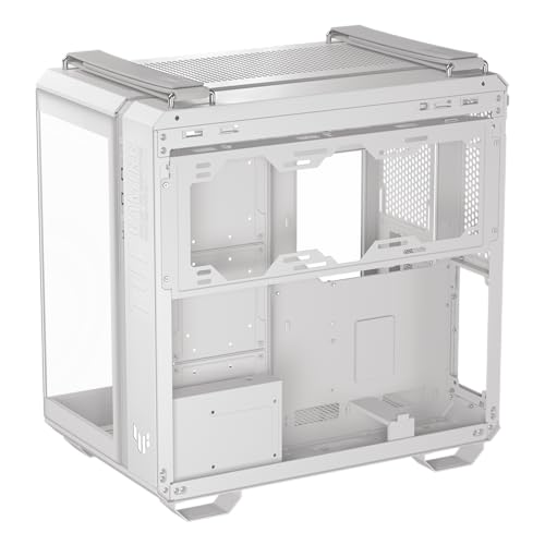 ASUS TUF Gaming GT501 White Edition Mid-Tower Computer Case for up to EATX Motherboards with 2 x USB 3.1 Front Panel, Smoked Tempered Glass, Steel Construction, and Four Case Fans