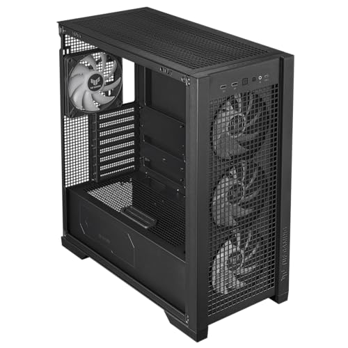 ASUS TUF Gaming GT501 White Edition Mid-Tower Computer Case for up to EATX Motherboards with 2 x USB 3.1 Front Panel, Smoked Tempered Glass, Steel Construction, and Four Case Fans