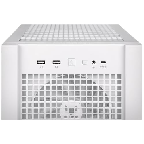 ASUS TUF Gaming GT501 White Edition Mid-Tower Computer Case for up to EATX Motherboards with 2 x USB 3.1 Front Panel, Smoked Tempered Glass, Steel Construction, and Four Case Fans