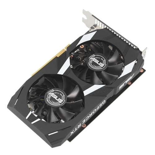 ASUS Dual NVIDIA GeForce RTX 3050 6GB OC Edition Gaming Graphics Card - PCIe 4.0, 6GB GDDR6 Memory, HDMI 2.1, DisplayPort 1.4a, 2-Slot Design, Axial-tech Fan Design, 0dB Technology, Steel Bracket