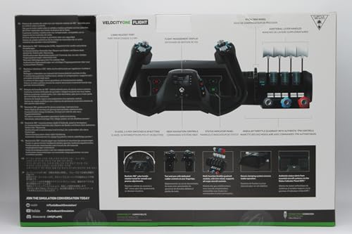 Turtle Beach VelocityOne Flight Universal Control System - Xbox Series X & Xbox Series S, Xbox One & Windows 10 & 11 PCs with Yoke Handle, Throttle Quadrant, Trim Wheel & Rudder Controls