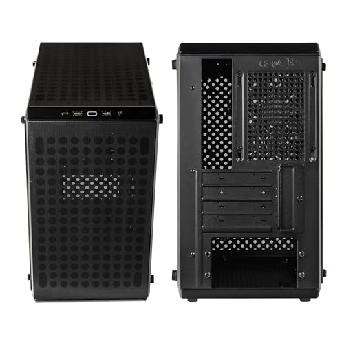 Torre Micro-ATX Cooler Master MasterBox Q300L con filtro de polvo de diseño magnético, panel lateral de acrílico transparente, E/S ajustable y flujo de aire completamente ventilado, color negro (MCB-Q300L-KANN-S00) 