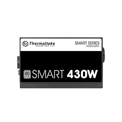 Thermaltake Smart 500W 80+ White Certified PSU, Continuous Power with 120mm Ultra Quiet Cooling Fan, ATX 12V V2.3/EPS 12V Active PFC Power Supply PS-SPD-0500NPCWUS-W