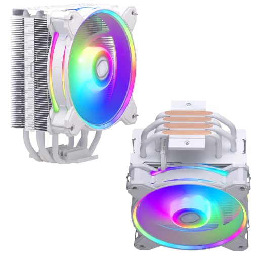 Cooler Master Hyper 212 Halo Black CPU Air Cooler, 120 Halo² PWM Fan, Dual Loop ARGB, Aluminum Top Cover, 4 Copper Heat Pipes, 154mm Tall, AMD Ryzen AM5|AM4, Intel LGA 1851|1700|1200 Brackets