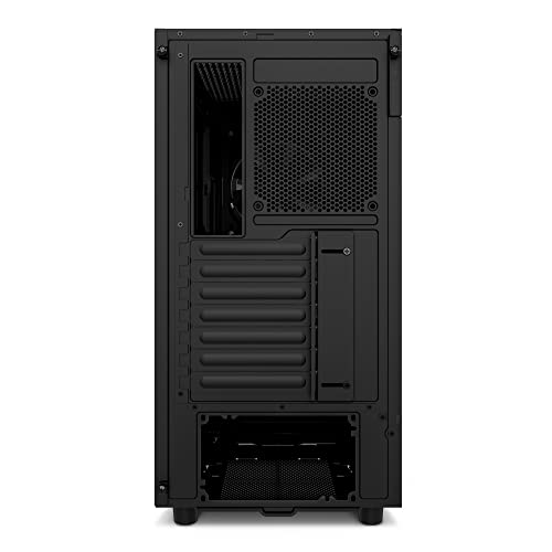 NZXT H5 Flow Compact ATX Mid-Tower PC Gaming Case – High Airflow Perforated Tempered Glass Front/Side Panel – Cable Management – 2 x 120mm Fans Included – 280mm Radiator Support – Black