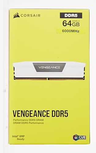 Memoria RAM DDR5 CORSAIR Vengeance de 32 GB (2 x 16 GB), 6000 MHz, CL30-36-36-76, 1,40 V, Intel XMP, para ordenador de sobremesa, color negro (CMK32GX5M2B6000C30) 