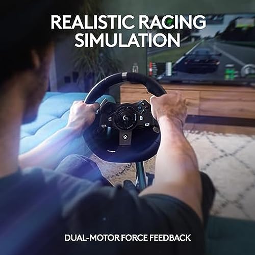 Logitech G920 Driving Force Racing Wheel and Pedals, Force Feedback + Logitech G Driving Force Shifter - Xbox Series X|S, Xbox One and PC, Mac - Black