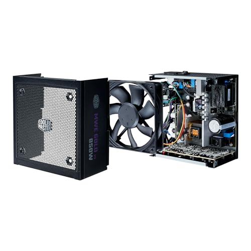 Cooler Master MWE Gold 850 V2 Full Modular, 850W, 80+ Gold Efficiency, 2 EPS Connectors, 120mm HDB Fan, Semi-fanless Operation, 5 Year Warranty