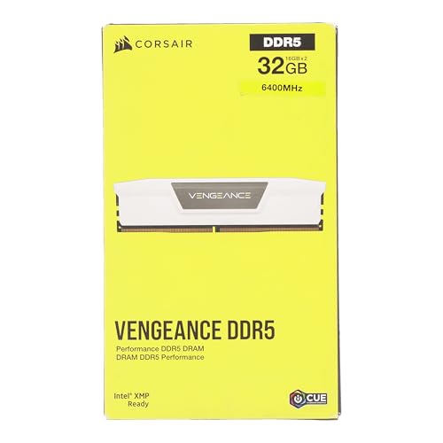 CORSAIR VENGEANCE DDR5 RAM 64GB (2x32GB) 6400MHz CL32-40-40-84 1.40V Intel XMP Desktop Computer Memory - Black (CMK64GX5M2B6400C32)