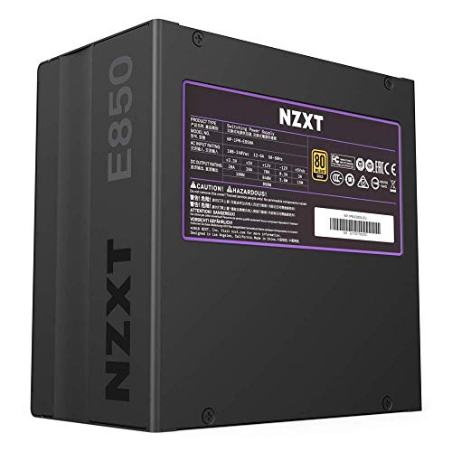 NZXT C1000 Gold ATX 3.1 - Fuente de alimentación para juegos de PC totalmente modular y silenciosa - 1000 vatios - 80 Plus Gold - Conector 12 V-2x6 - Modo de ventilador cero - Capacitores 100 % japoneses - Color negro 