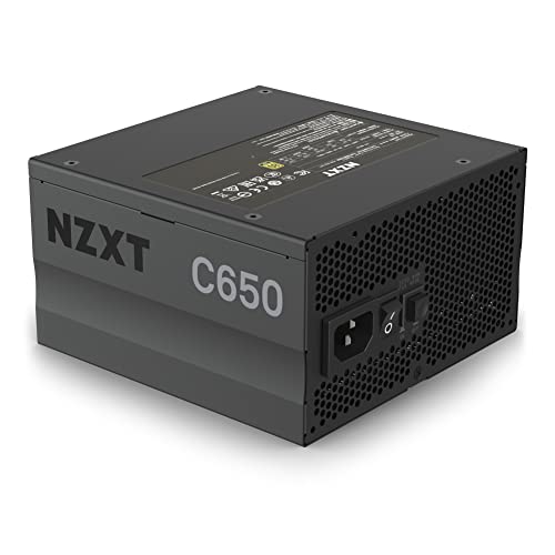 NZXT C1000 Gold ATX 3.1 - Fuente de alimentación para juegos de PC totalmente modular y silenciosa - 1000 vatios - 80 Plus Gold - Conector 12 V-2x6 - Modo de ventilador cero - Capacitores 100 % japoneses - Color negro 