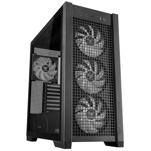 ASUS TUF Gaming GT501 White Edition Mid-Tower Computer Case for up to EATX Motherboards with 2 x USB 3.1 Front Panel, Smoked Tempered Glass, Steel Construction, and Four Case Fans