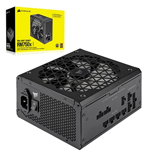 Corsair RM1000x Shift Fully Modular ATX Power Supply - Modular Side Interface - ATX 3.0 & PCIe 5.0 Compliant - Zero RPM Fan Mode - 105°C-Rated Capacitors - 80 Plus Gold Efficiency - Black