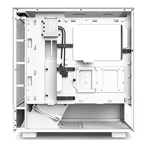 NZXT H5 Flow Compact ATX Mid-Tower PC Gaming Case – High Airflow Perforated Tempered Glass Front/Side Panel – Cable Management – 2 x 120mm Fans Included – 280mm Radiator Support – Black