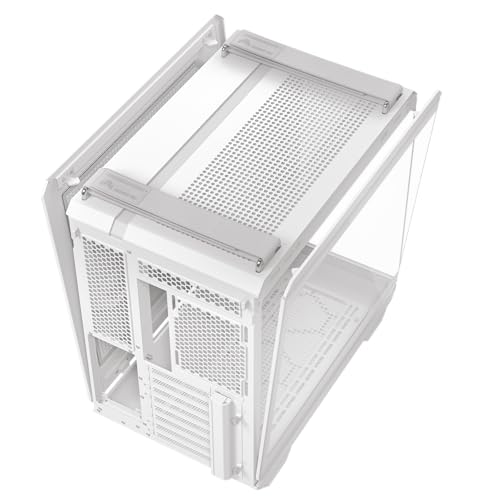 ASUS TUF Gaming GT501 White Edition Mid-Tower Computer Case for up to EATX Motherboards with 2 x USB 3.1 Front Panel, Smoked Tempered Glass, Steel Construction, and Four Case Fans