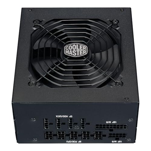 Cooler Master MWE Gold 850 V2 Full Modular, 850W, 80+ Gold Efficiency, 2 EPS Connectors, 120mm HDB Fan, Semi-fanless Operation, 5 Year Warranty