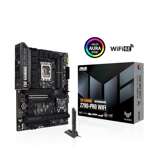 ASUS TUF Gaming Z790-Plus WiFi LGA 1700(Intel 14th,12th &13th Gen) ATX Gaming Motherboard(PCIe 5.0,DDR5,4xM.2 Slots,16+1 DrMOS,WiFi 6,2.5Gb LAN,Front USB 3.2 Gen 2 Type-C,Thunderbolt 4(USB4),Aura RGB)