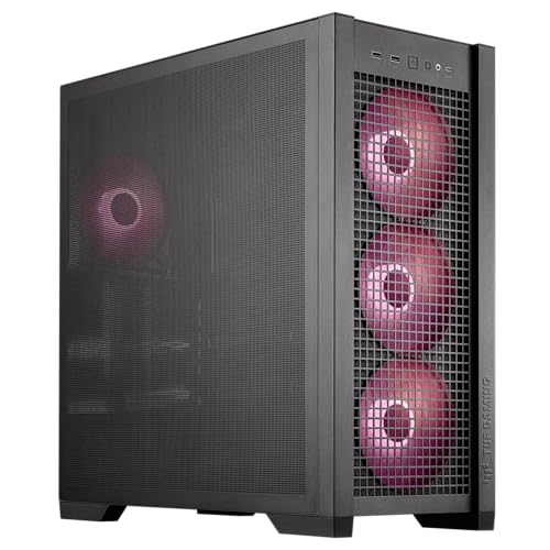 ASUS TUF Gaming GT501 White Edition Mid-Tower Computer Case for up to EATX Motherboards with 2 x USB 3.1 Front Panel, Smoked Tempered Glass, Steel Construction, and Four Case Fans