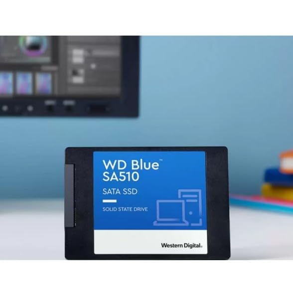 Western Digital 1TB WD Blue SA510 SATA Internal Solid State Drive SSD - SATA III 6 Gb/s, 2.5"/7mm, Up to 560 MB/s - WDS100T3B0A