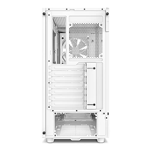 NZXT H5 Flow Compact ATX Mid-Tower PC Gaming Case – High Airflow Perforated Tempered Glass Front/Side Panel – Cable Management – 2 x 120mm Fans Included – 280mm Radiator Support – Black