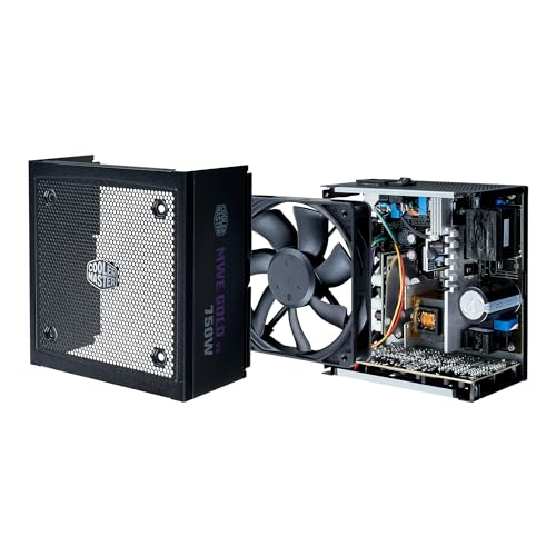 Cooler Master MWE Gold 850 V2 Full Modular, 850W, 80+ Gold Efficiency, 2 EPS Connectors, 120mm HDB Fan, Semi-fanless Operation, 5 Year Warranty