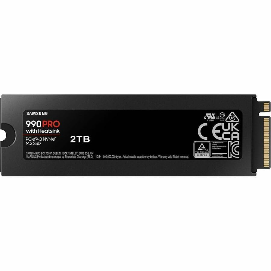 SAMSUNG 990 PRO SSD NVMe M.2 PCIe Gen4, M.2 2280 Internal Solid State Hard Drive, Seq. Read Speeds Up to 7,450 MB/s for High End Computing, Gaming, and Heavy Duty Workstations, MZ-V9P2T0B/AM