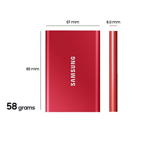 SAMSUNG T7 Portable SSD, 4TB External Solid State Drive, Speeds Up to 1,050MB/s, USB 3.2 Gen 2, Reliable Storage for Gaming, Students, Professionals, MU-PC4T0T/AM, Gray