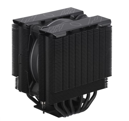 Cooler Master Hyper 212 Halo Black CPU Air Cooler, 120 Halo² PWM Fan, Dual Loop ARGB, Aluminum Top Cover, 4 Copper Heat Pipes, 154mm Tall, AMD Ryzen AM5|AM4, Intel LGA 1851|1700|1200 Brackets