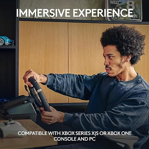 Volante y pedales de carreras Logitech G920 Driving Force, Force Feedback + palanca de cambios Logitech G Driving Force - Xbox Series X|S, Xbox One y PC, Mac - Negro 