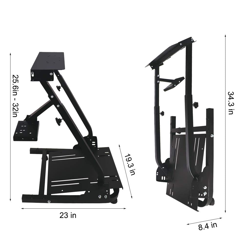 Racing Wheel Stand, Height Adjustable & Foldable Steering Wheal Stand Compatible with Logitech G25,G27,G29,G920 Gaming Cockpit