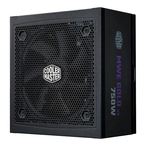 Cooler Master MWE Gold 850 V2 Full Modular, 850W, 80+ Gold Efficiency, 2 EPS Connectors, 120mm HDB Fan, Semi-fanless Operation, 5 Year Warranty