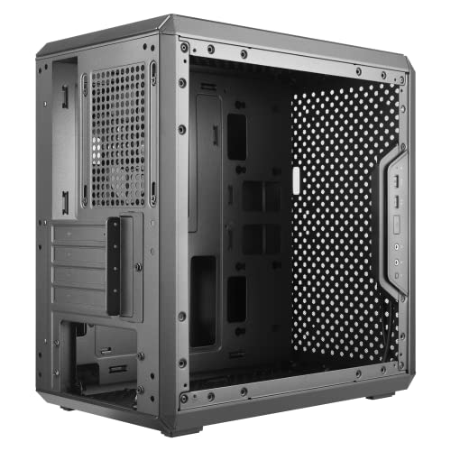 Torre Micro-ATX Cooler Master MasterBox Q300L con filtro de polvo de diseño magnético, panel lateral de acrílico transparente, E/S ajustable y flujo de aire completamente ventilado, color negro (MCB-Q300L-KANN-S00) 