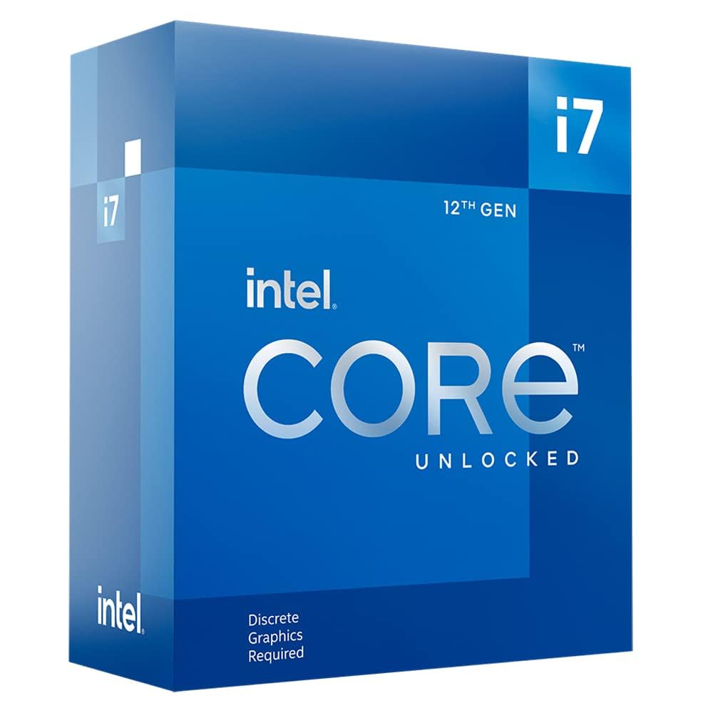 Procesador de escritorio Intel Core i7-12700KF, 12 núcleos (8P+4E) de hasta 5,0 GHz, chipset LGA1700 serie 600 desbloqueado, 125 W 