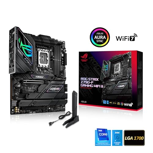 ASUS ROG Strix Z790-F Gaming WiFi II LGA 1700(Intel 14th &13th & 12th Gen) ATX Gaming Motherboard(DDR5,2.5 Gb LAN,5XM.2 Slots,PCIe 5.0 x16,WiFi 7,Front-Panel Connector with PD 3.0 up to 30W)