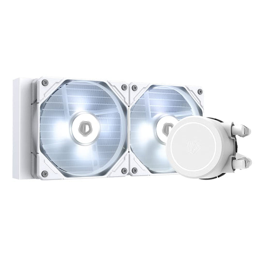 ID-COOLING FROSTFLOW X 240 CPU Water Cooler AIO Cooler 240mm CPU Liquid Cooler White LED 2x120mm PWM Fans, Intel 1700/1200/115X, AMD AM5/AM4