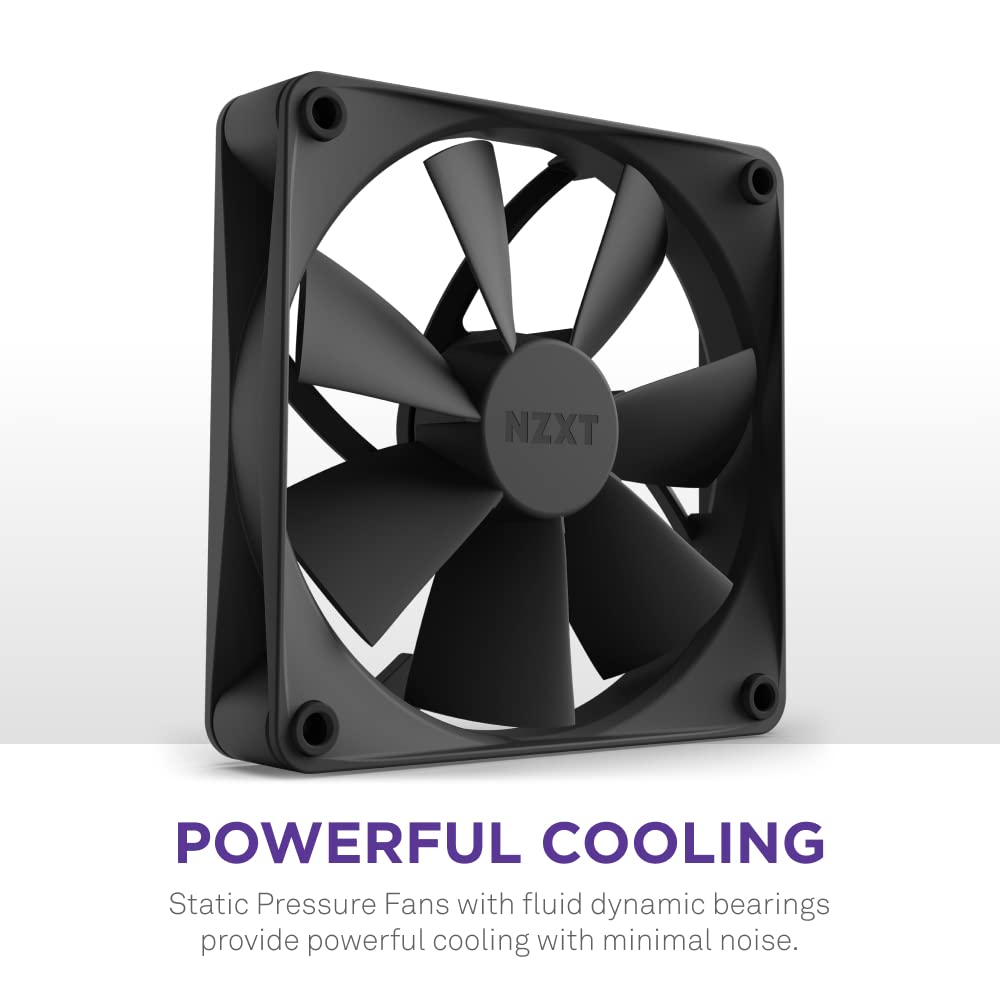 NZXT Kraken 240 - 240mm AIO CPU Liquid Cooler - Customizable 1.54" Square LCD Display for Images, Performance Metrics and More - High-Performance Pump - 2 x F120P Fans - Black