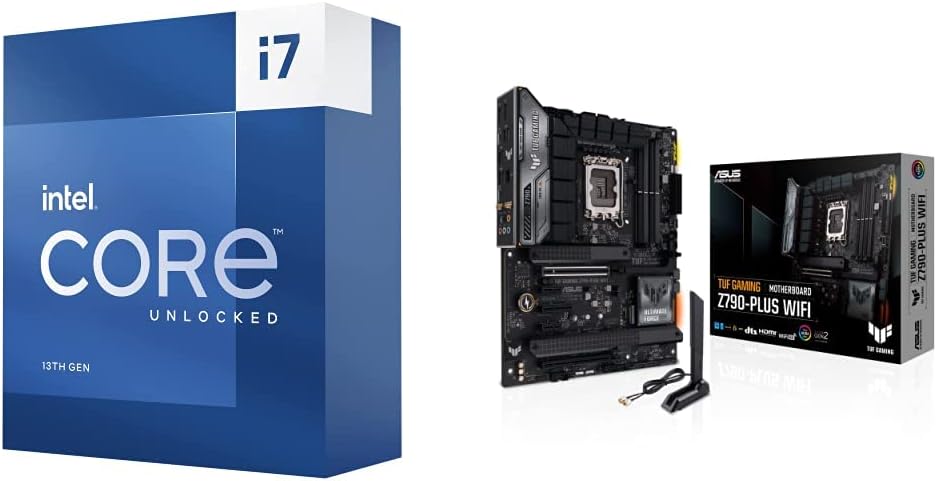 Intel Core i7-13700K Desktop Processor: 16 Cores (30M Cache, Up to 5.4 GHz) + ASUS TUF Gaming Z790-Plus WiFi LGA 1700 ATX Gaming Motherboard for 12th/13th Gen