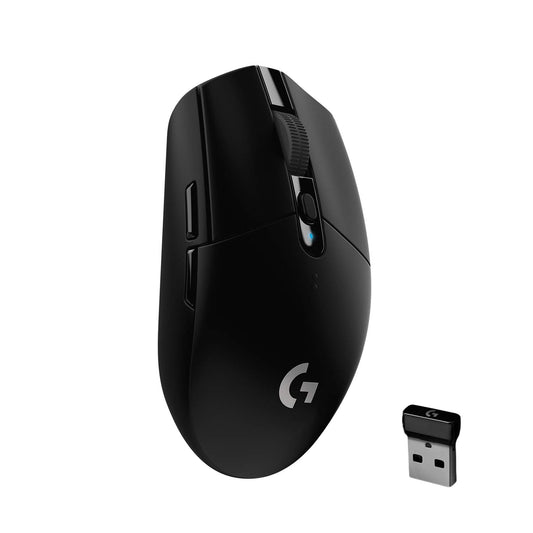 Ratón inalámbrico para juegos Logitech G305 LIGHTSPEED, sensor Hero 12K, 12 000 DPI, ligero, 6 botones programables, duración de batería de 250 h, memoria integrada, PC/Mac, color negro 