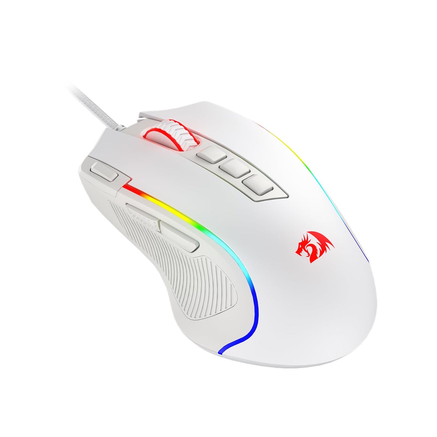 Ratón para juegos Redragon M612 Predator RGB, ratón óptico con cable de 8000 DPI con 11 botones programables y 5 modos de retroiluminación, software compatible con combinaciones de teclas DIY, botón de disparo rápido 