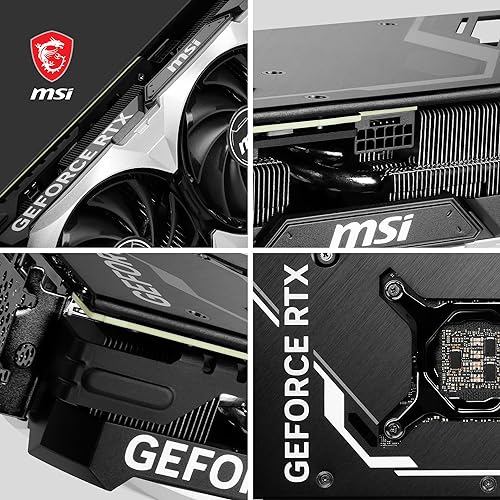 MSI GeForce RTX 4070 Ventus 2X E1 12G OC Gaming Graphics Card - 12GB GDDR6, 2490MHz, PCI Express Gen 4, 192 Bits, 3X DP v 1.4a, HDMI 2.1a (Supports 4K & 8K HDR)