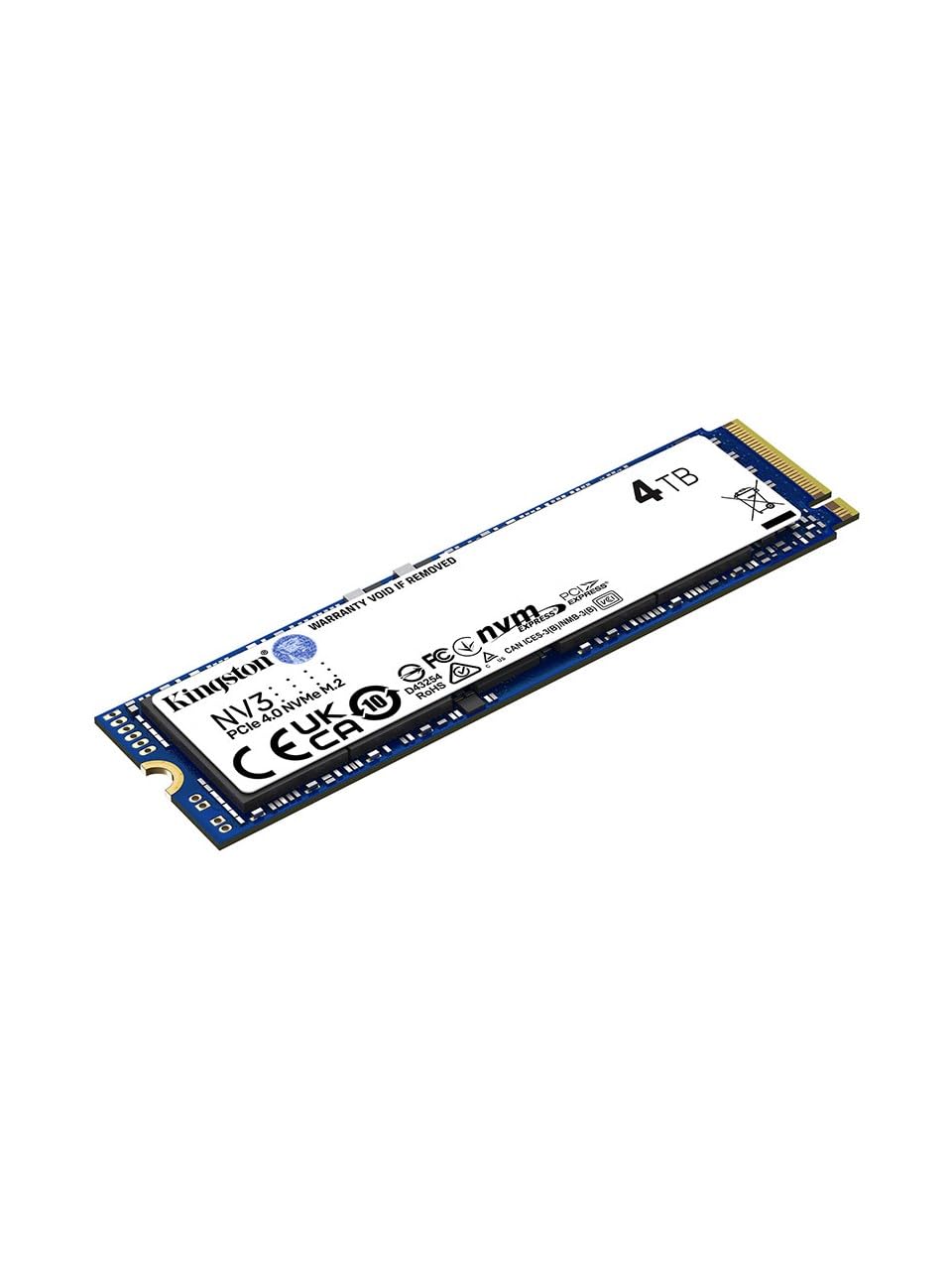 SSD NVMe M.2 2280 de 1 TB de Kingston NV3 | PCIe 4.0 Gen 4x4 | Hasta 6000 MB/s | SNV3S/1000G 