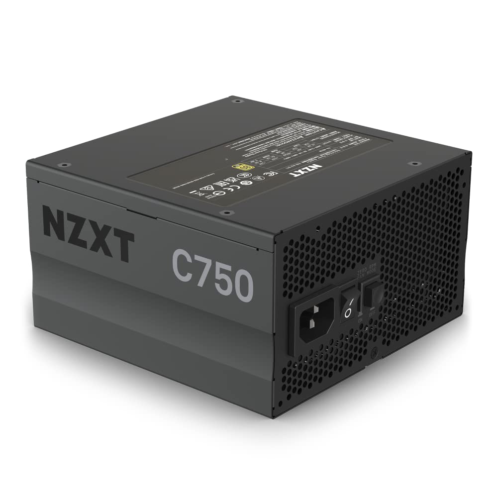 NZXT C1000 Gold ATX 3.1 - Fully Modular Low-Noise PC Gaming Power Supply - 1000 Watts - 80 Plus Gold - 12V-2x6 Connector - Zero Fan Mode - 100% Japanese Capacitors - Black