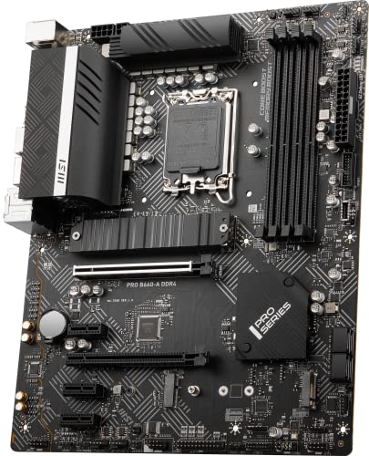 MSI PRO B760-P WiFi DDR4 ProSeries Motherboard (Supports 12th/13th/14th Gen Intel Processors, LGA 1700, DDR4, PCIe 4.0, M.2, 2.5Gbps LAN, USB 3.2 Gen2, HDMI/DP, Wi-Fi 6E, Bluetooth 5.3, ATX)