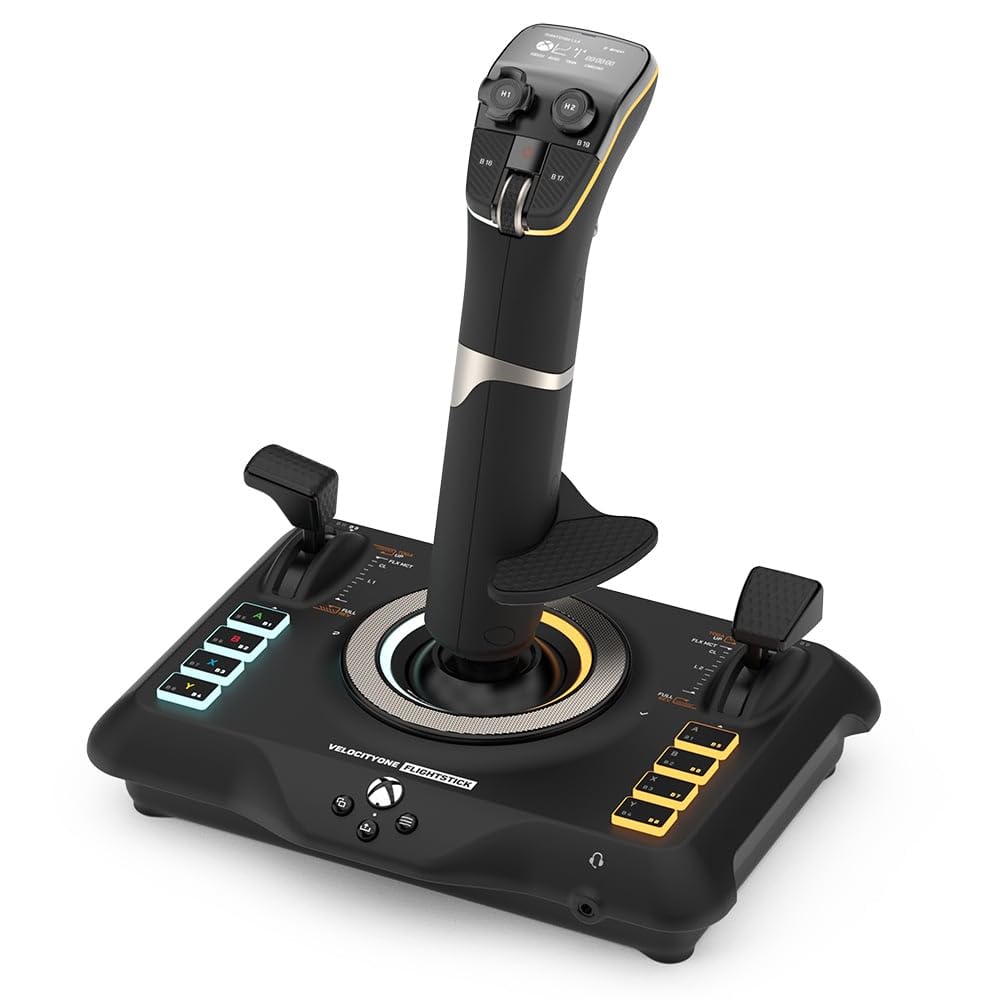 Sistema de control de vuelo universal VelocityOne de Turtle Beach: Xbox Series X y Xbox Series S, Xbox One y PC con Windows 10 y 11, con palanca de mando, cuadrante del acelerador, rueda de ajuste y controles del timón 