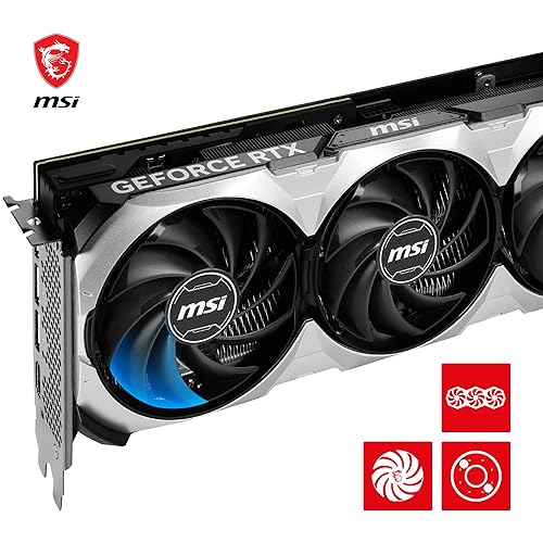 MSI GeForce RTX 4070 Ventus 2X E1 12G OC Gaming Graphics Card - 12GB GDDR6, 2490MHz, PCI Express Gen 4, 192 Bits, 3X DP v 1.4a, HDMI 2.1a (Supports 4K & 8K HDR)