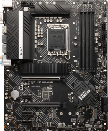 MSI PRO B760-P WiFi DDR4 ProSeries Motherboard (Supports 12th/13th/14th Gen Intel Processors, LGA 1700, DDR4, PCIe 4.0, M.2, 2.5Gbps LAN, USB 3.2 Gen2, HDMI/DP, Wi-Fi 6E, Bluetooth 5.3, ATX)